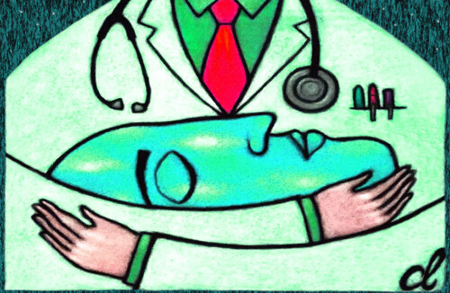 Illustration Healing the Healers in green